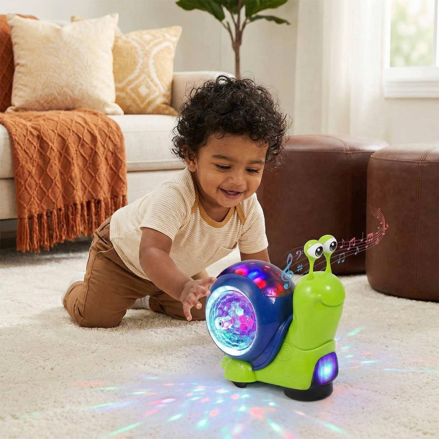 Glowing and Music-Playing Snail Crawling Toy