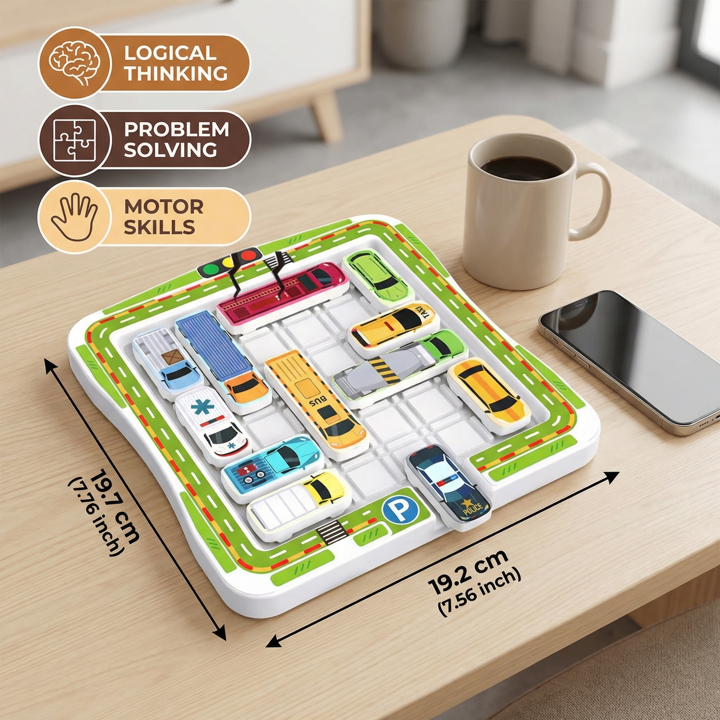 Logical Thinking - Car Parking Lot Puzzle Toy for Children