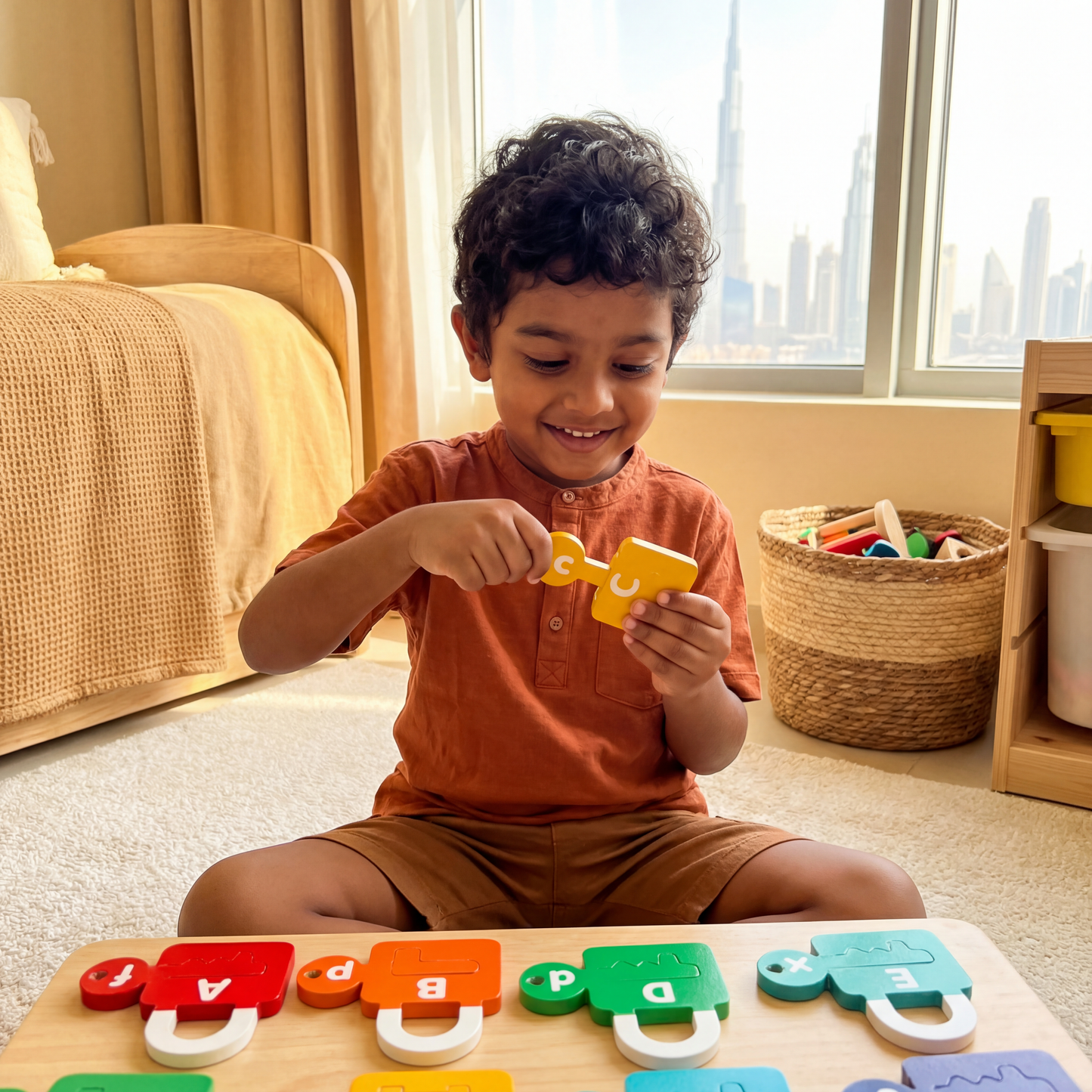 Letters and Math Locks and Keys Learning Game
