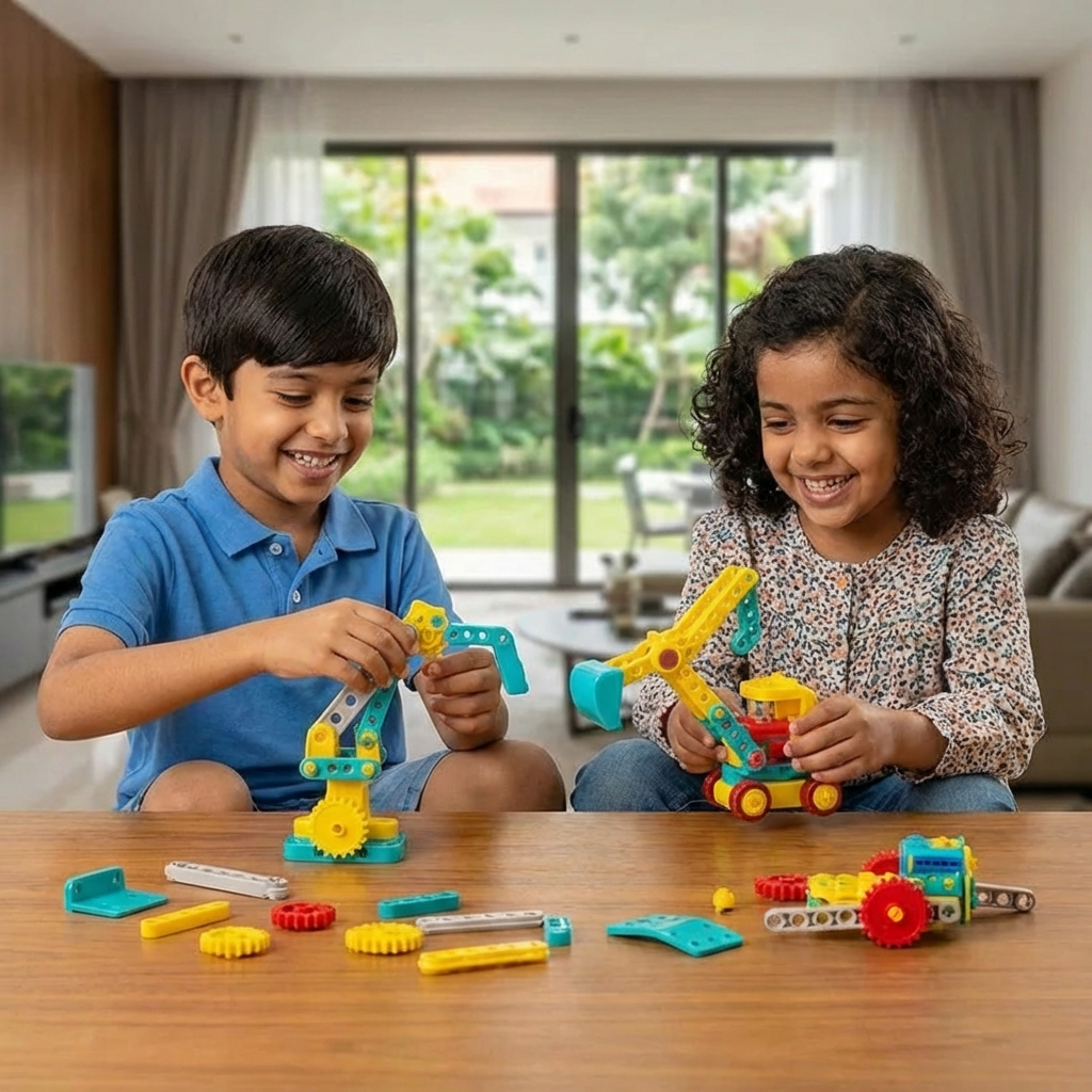 3-in-1 Science and Technology Building Block Playset