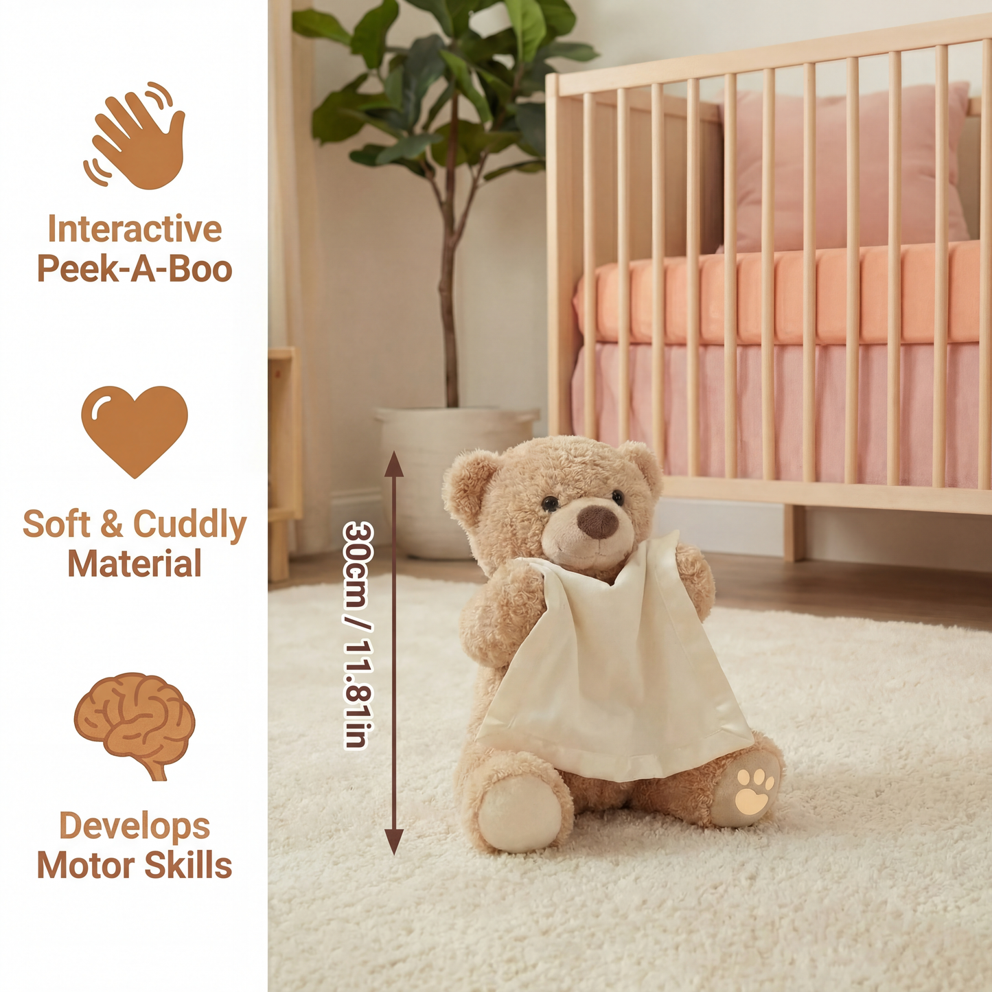 Peek-a-boo Teddy Bear – Interactive Plush Toy