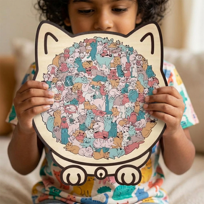 Wooden Cat Puzzle