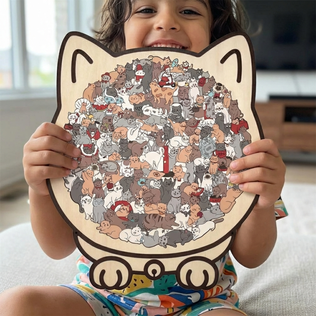 Wooden Cat Puzzle