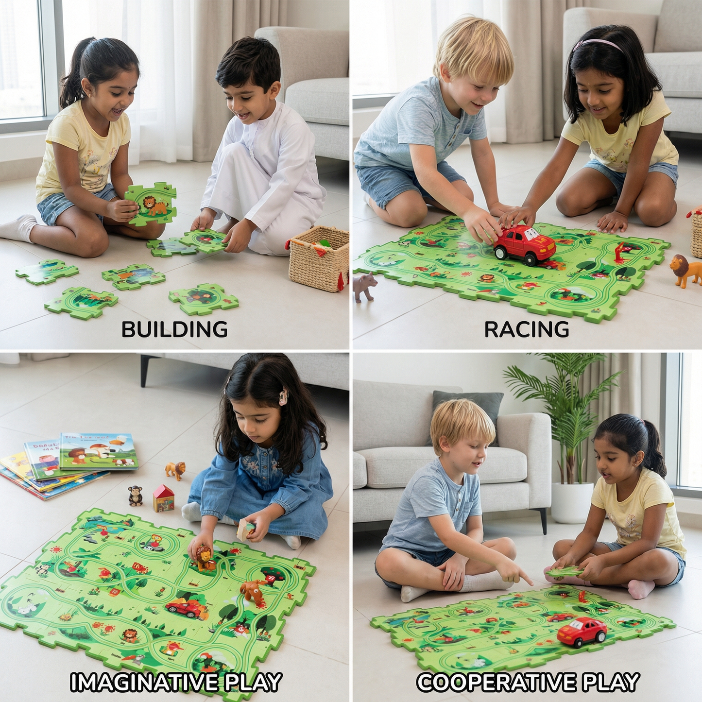 Puzzle Track Building Race
