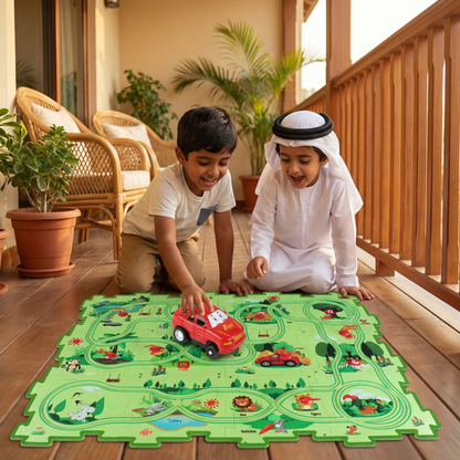 Puzzle Track Building Race