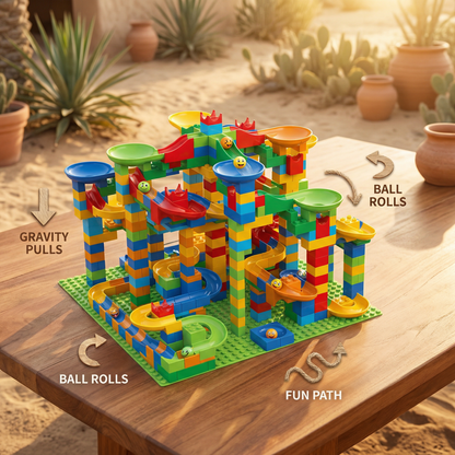 Ball Track Made of Blocks