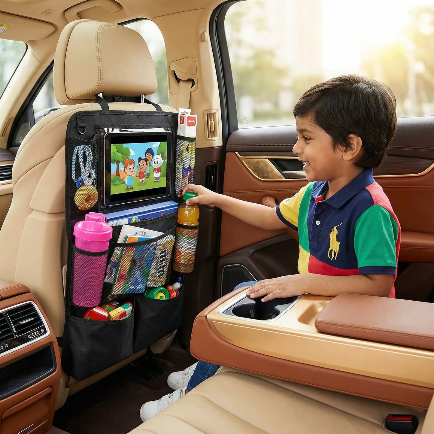 Car Seat Protector and Organizer for Kids