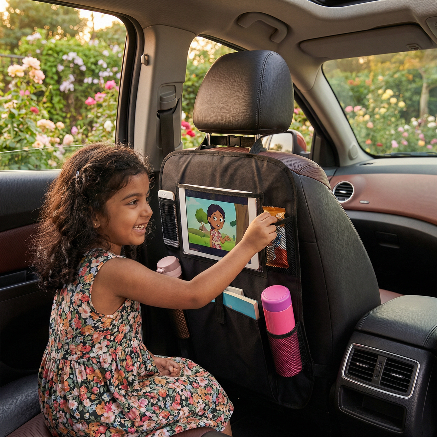 Car Seat Protector and Organizer for Kids