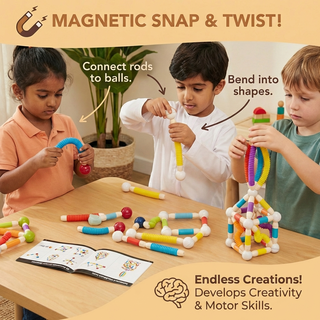 Montessori Mouldable Magnetic Building Blocks