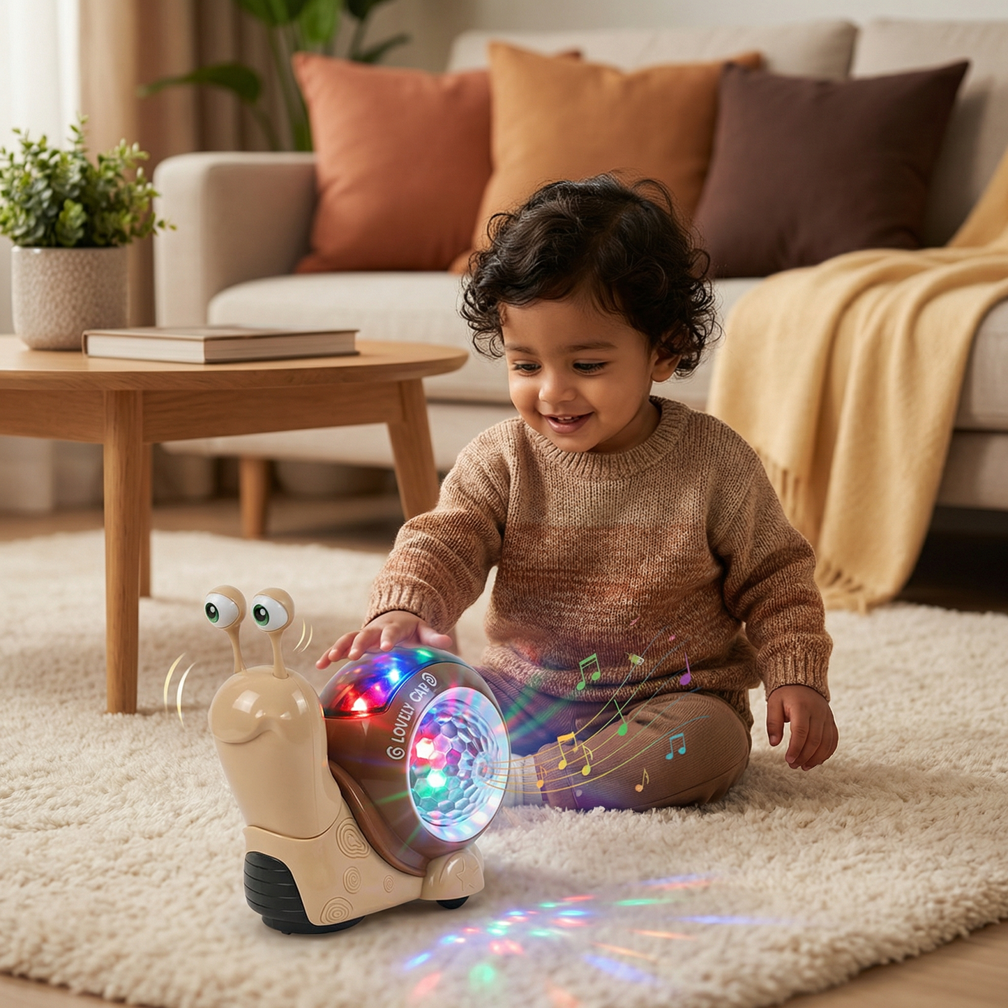 Glowing and Music-Playing Snail Crawling Toy
