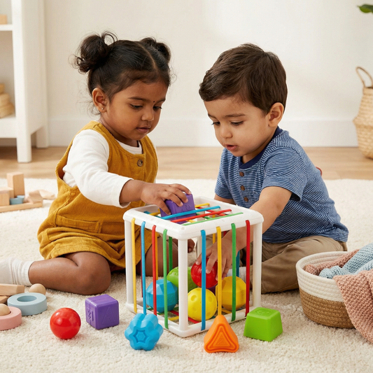 Montessori Shape Box – Sorting & Motor Skills Game
