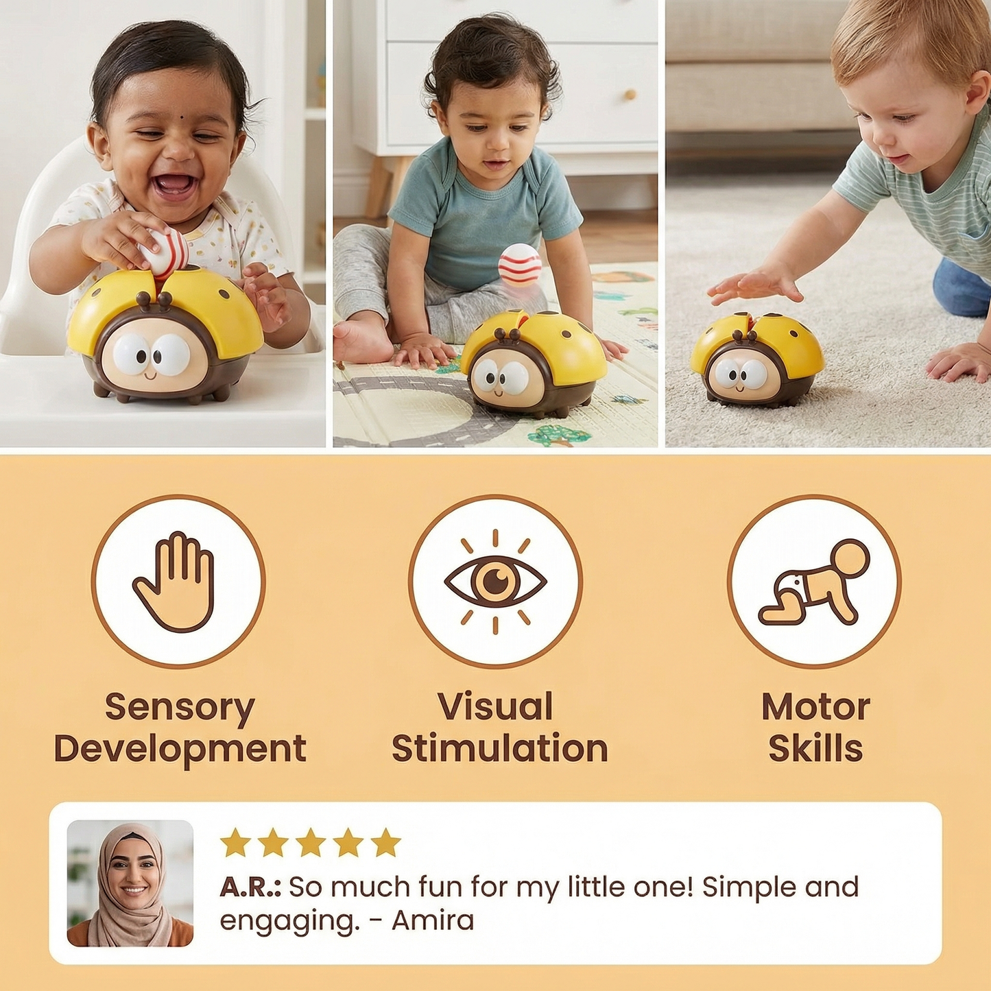 Ladybug Balloon Toy for Babies