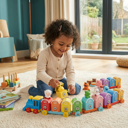 Montessori Farm Learning Train Toy for Kids