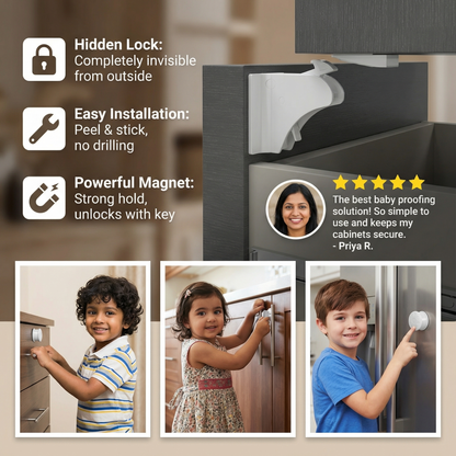 Magnetic Child Safety Cabinet and Door Set