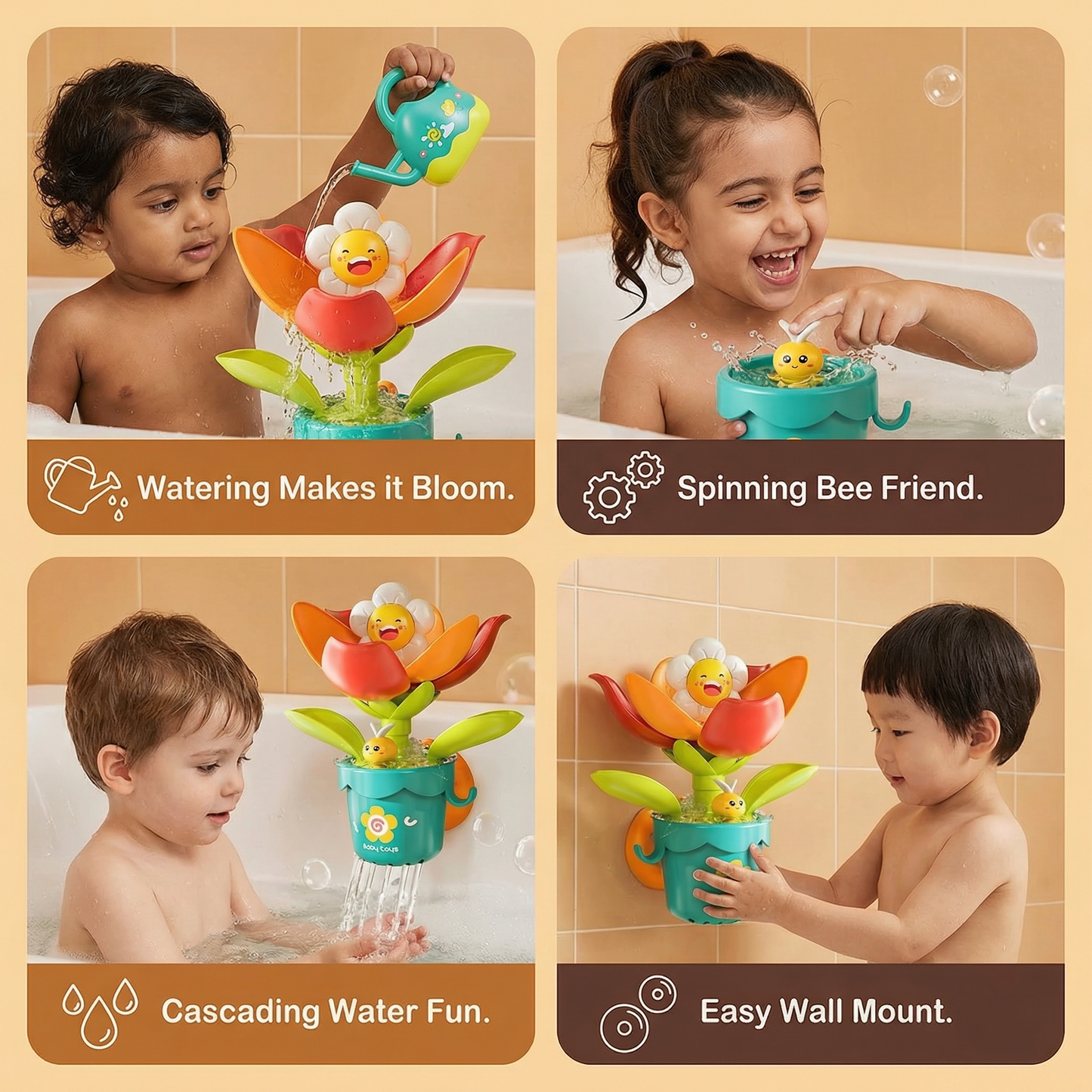 Flower Fun Bath Toy with Watering Can