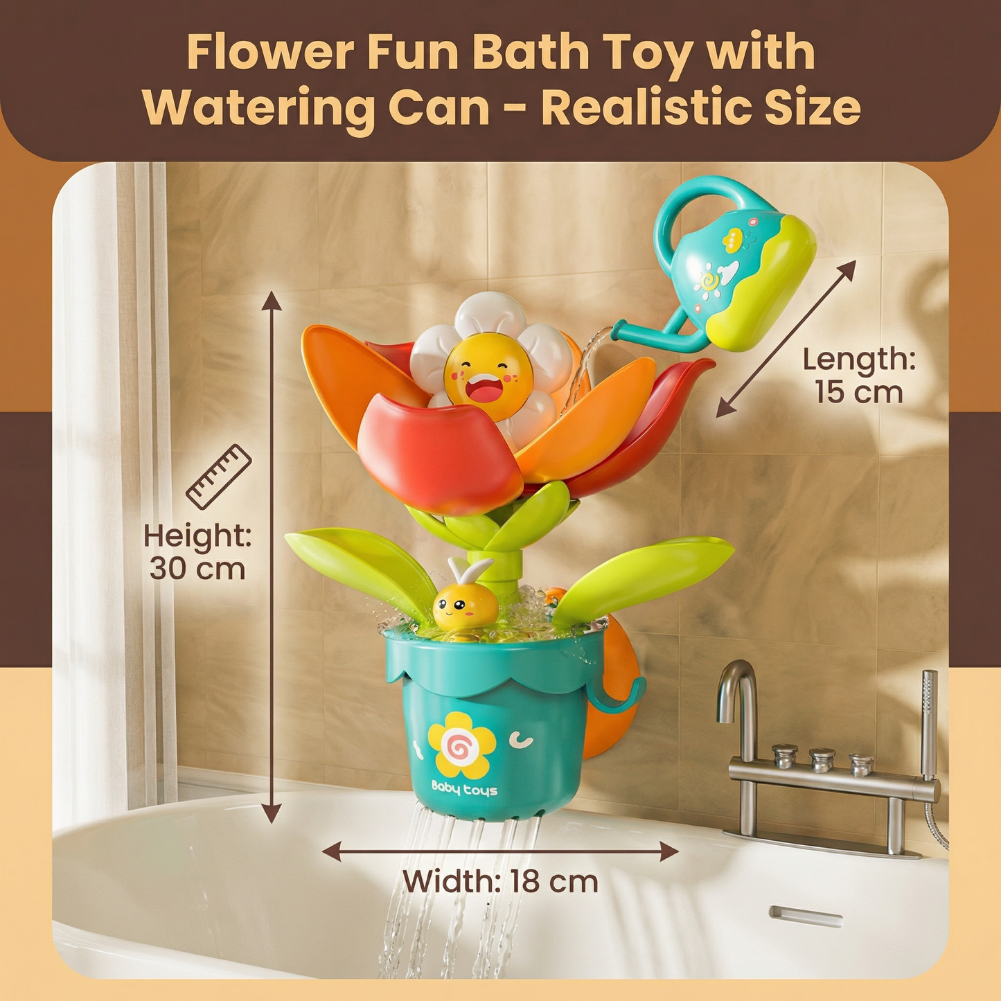 Flower Fun Bath Toy with Watering Can