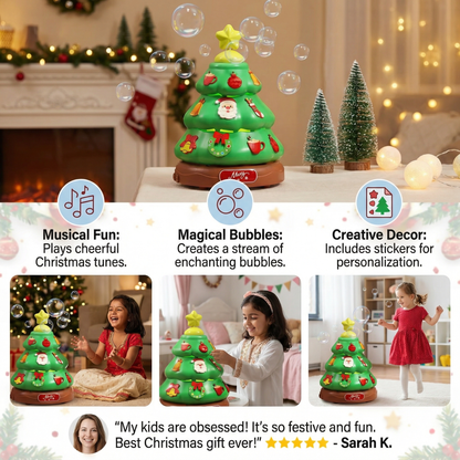 Music Bubble Christmas Tree with Stickers for Decorating