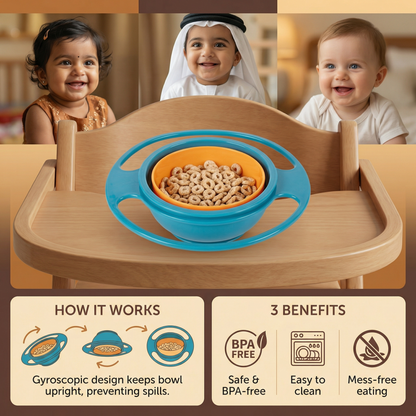 Spill-Proof Baby Bowl – Mess-Free Eating