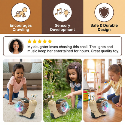Glowing and Music-Playing Snail Crawling Toy