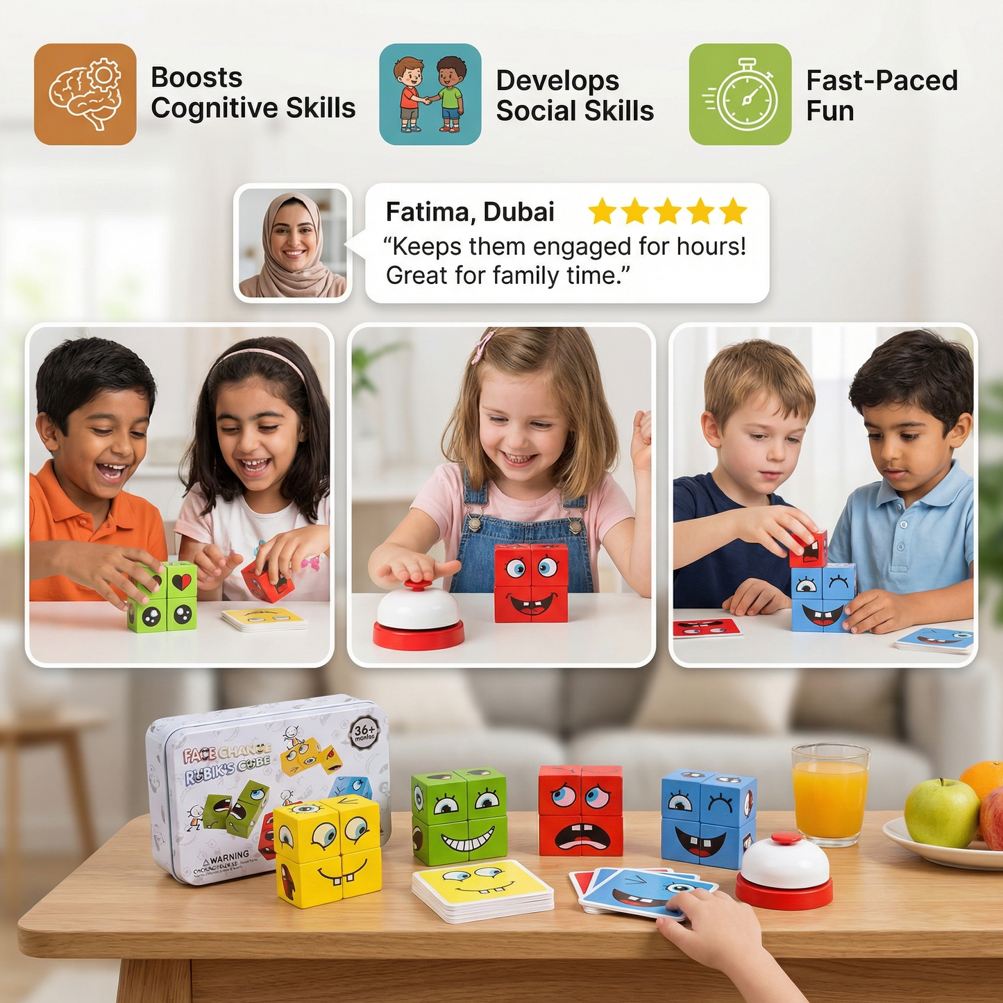 Face Puzzle Cube Game