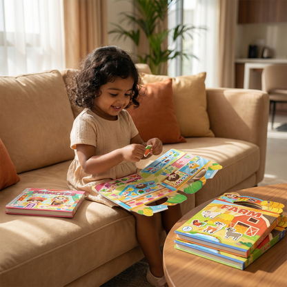 Reusable Montessori Sticker Books with Various Themed Worlds
