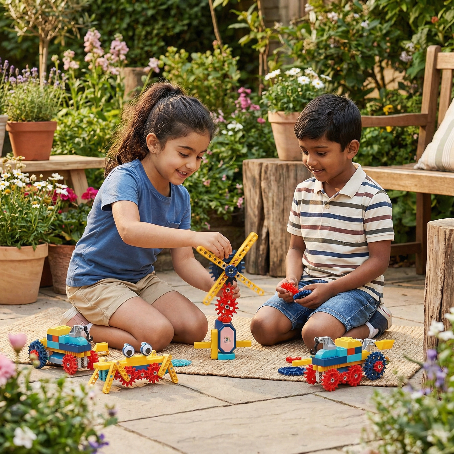 Science and Educational Building Blocks with Motor