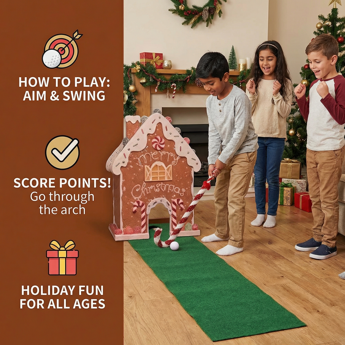 Gingerbread Golf Christmas Toy