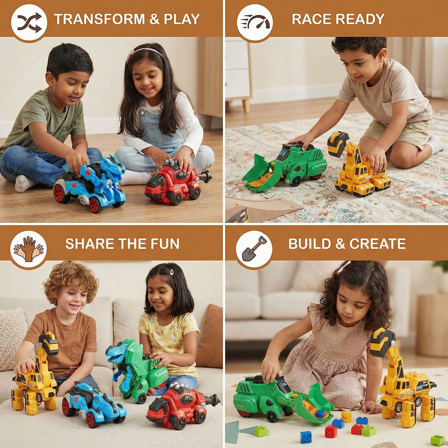 Transforming Dinosaur Cars