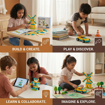3-in-1 Science and Technology Building Block Playset