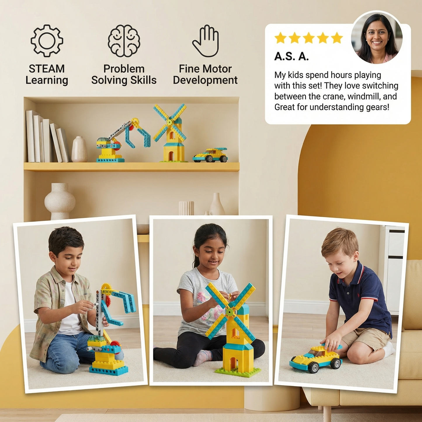 3-in-1 Science and Technology Building Block Playset