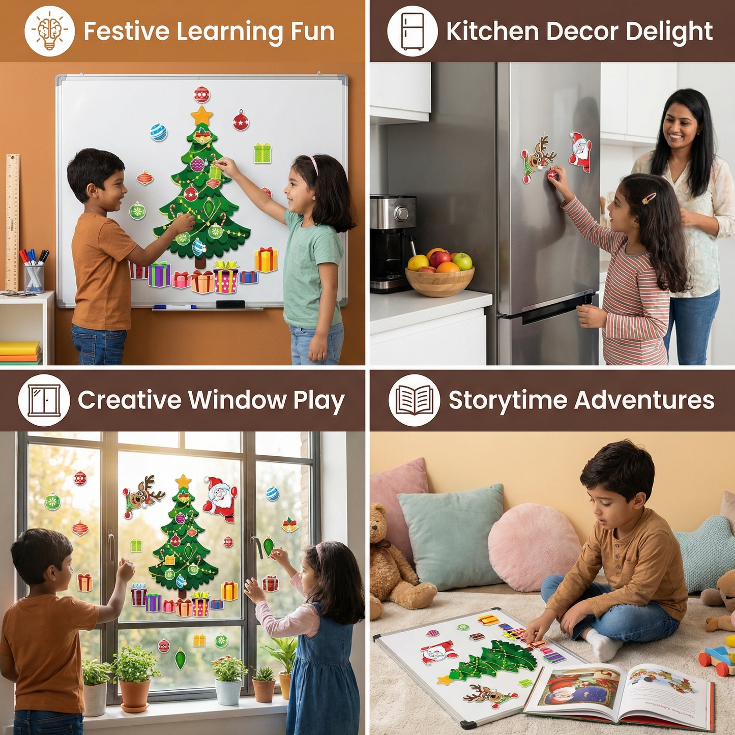 Christmas Montessori Magnetic Sticker Set for DIY Decoration