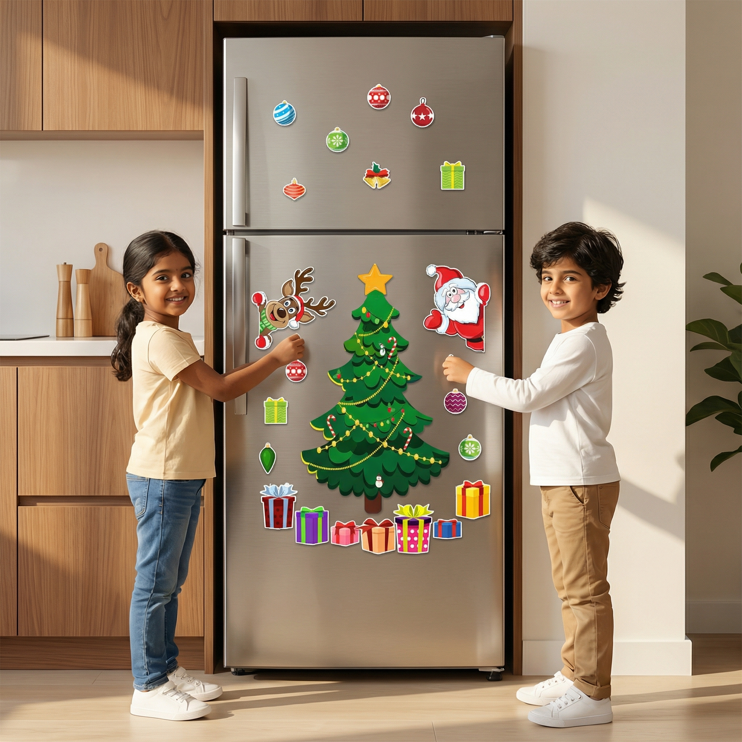 Christmas Montessori Magnetic Sticker Set for DIY Decoration