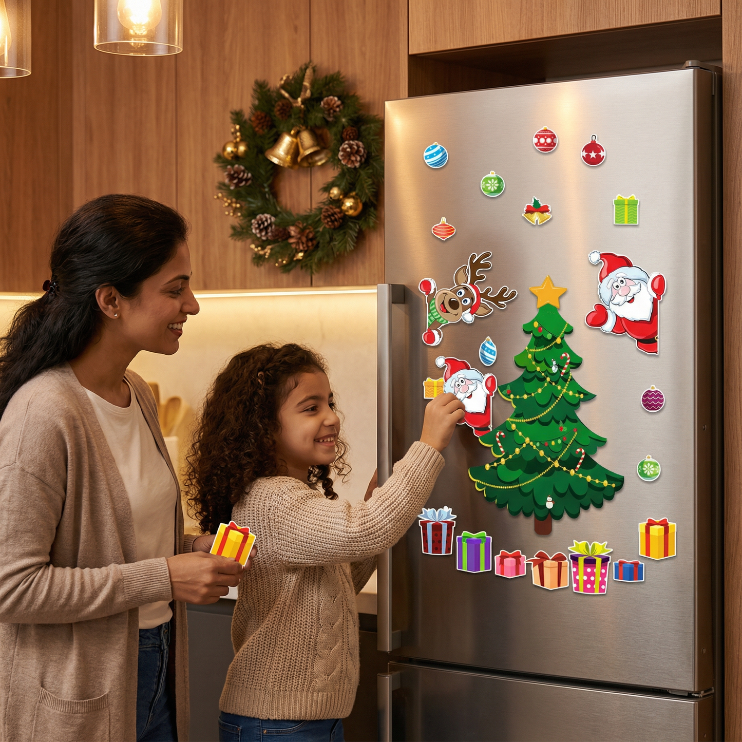 Christmas Montessori Magnetic Sticker Set for DIY Decoration