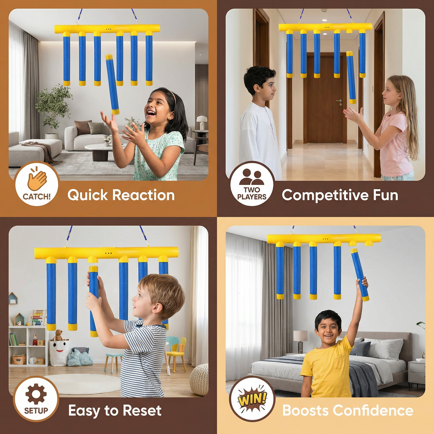 Falling Sticks Kids Reaction Game