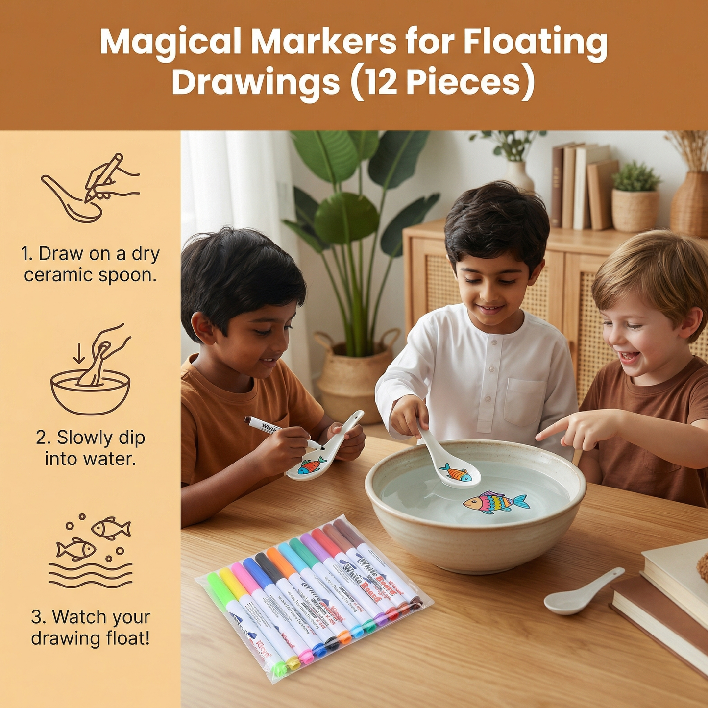 Magical Markers for Floating Drawings (12 Pieces)