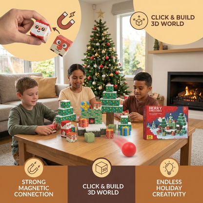 Christmas Magnetic Cube Building Blocks