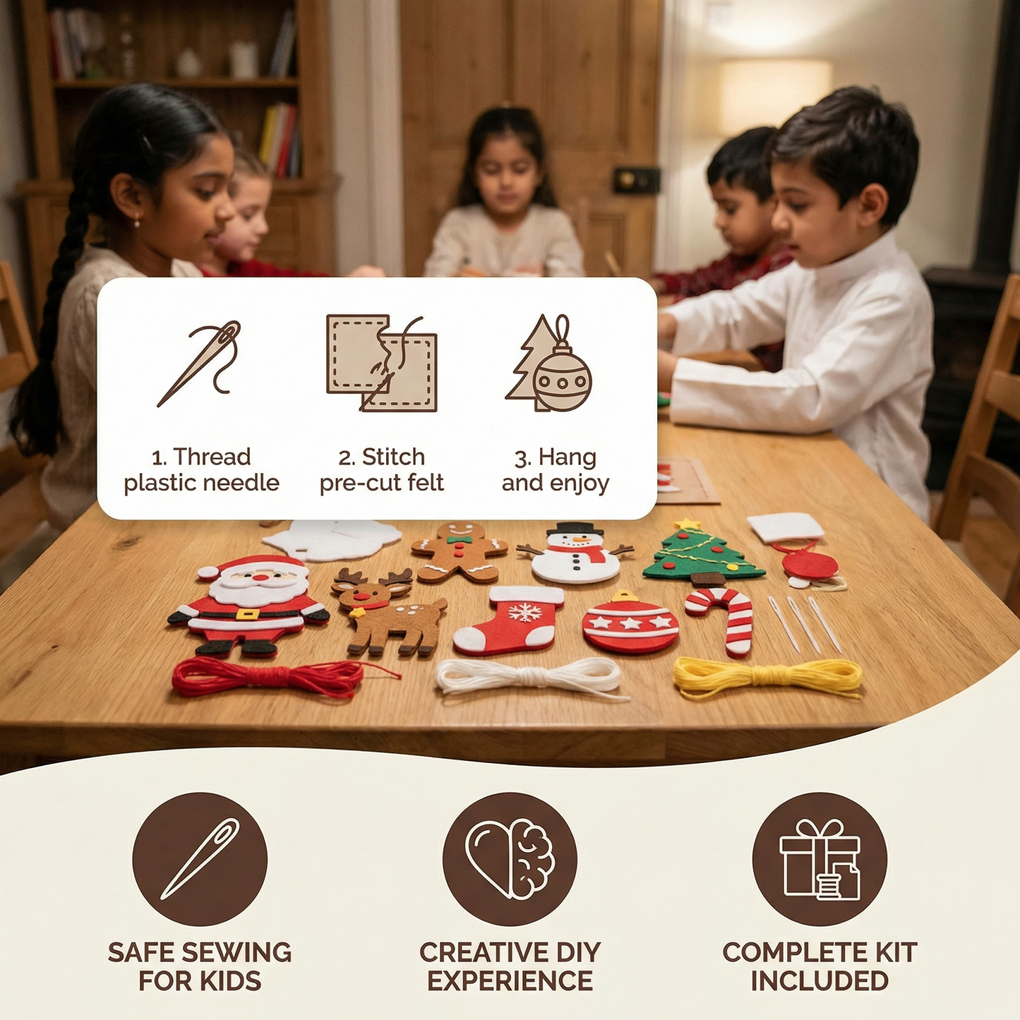 Safe Felt Christmas Craft Kit – DIY Fun for Kids