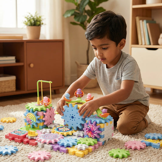 Rotating Montessori Gear Building Block Toy