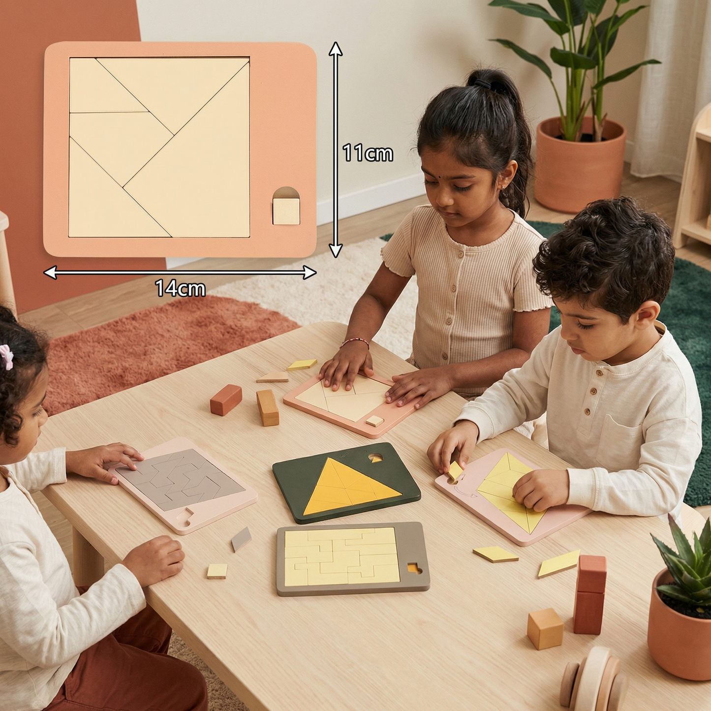 Wooden Tangram Puzzle Game