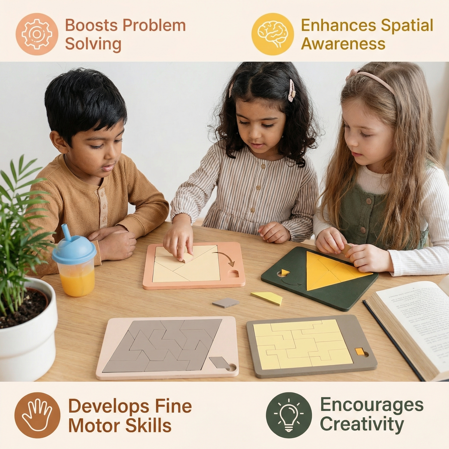 Wooden Tangram Puzzle Game