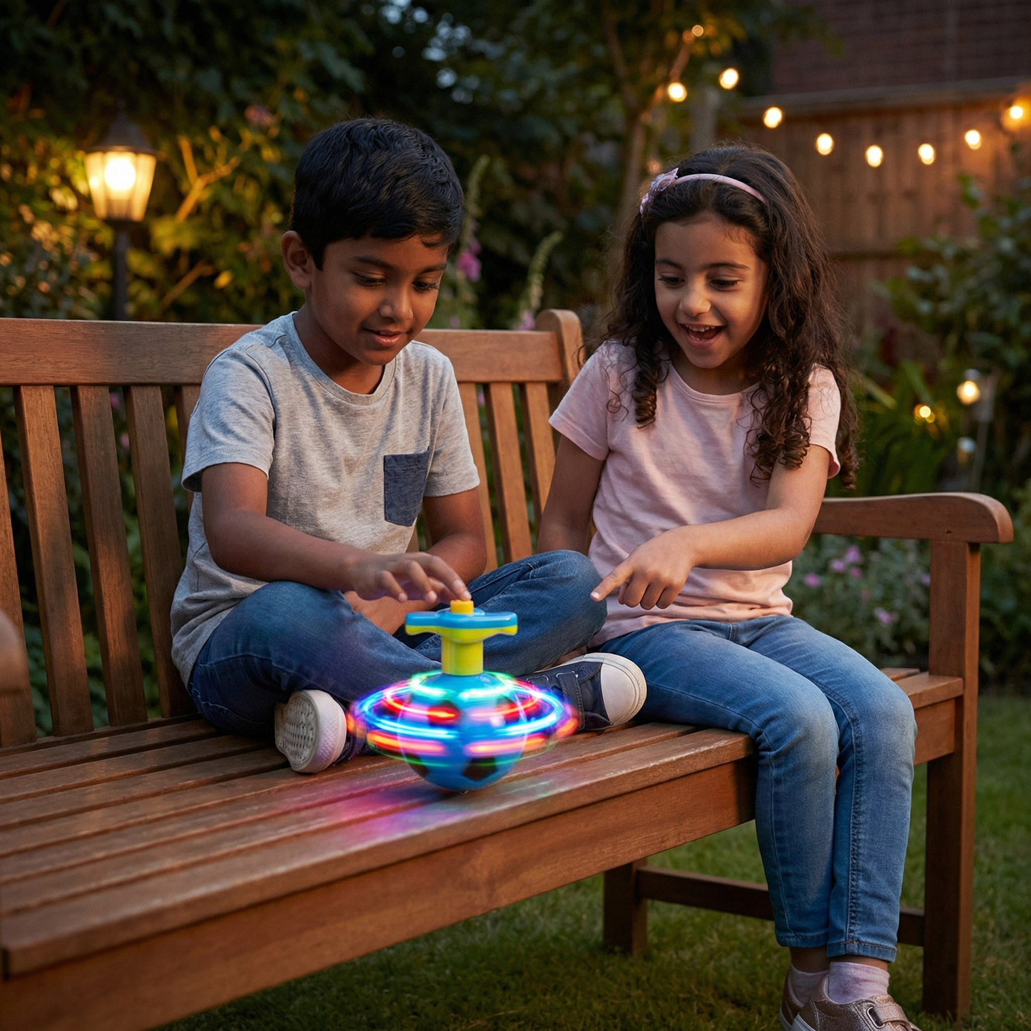 Glowing LED Soccer Spinning Top