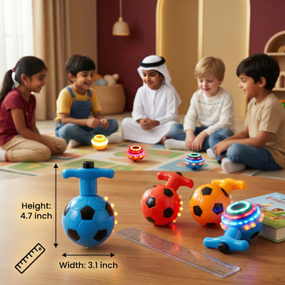 Glowing LED Soccer Spinning Top