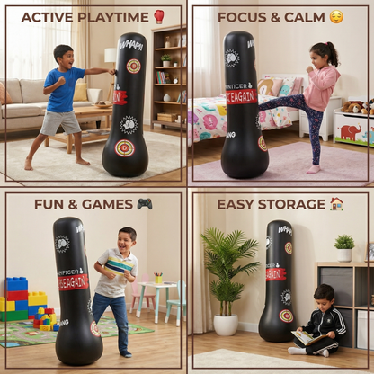 Inflatable children's punching bag with water filling