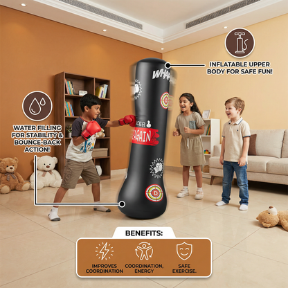 Inflatable children's punching bag with water filling