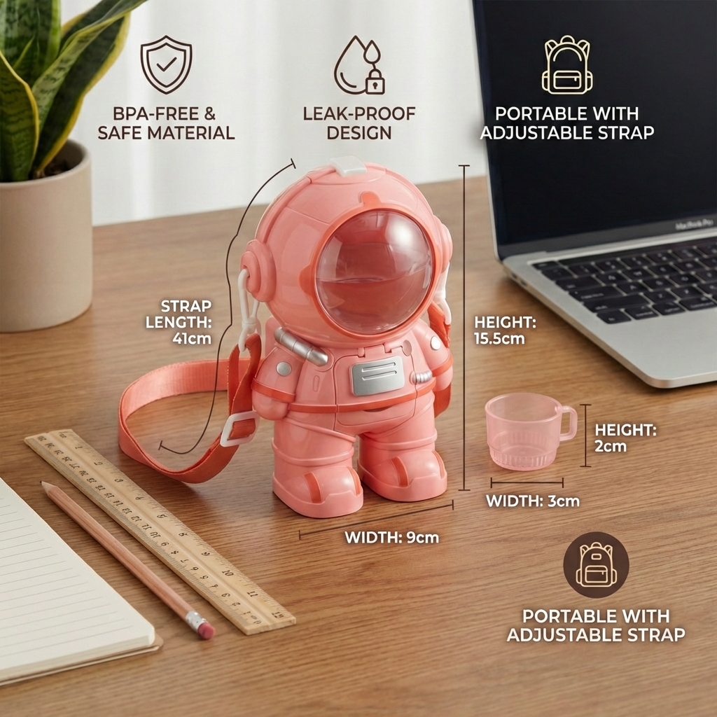 Astronaut Water Bottle for Kids