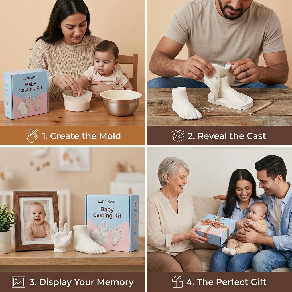 Baby Hand & Footprint Set – Keepsake Set for Newborns & Parents