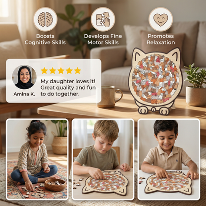 Wooden Cat Puzzle