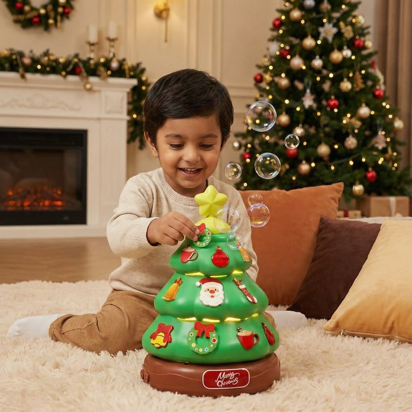 Music Bubble Christmas Tree with Stickers for Decorating