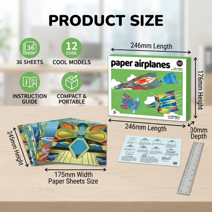 Paper Airplane Building Set with Instructions