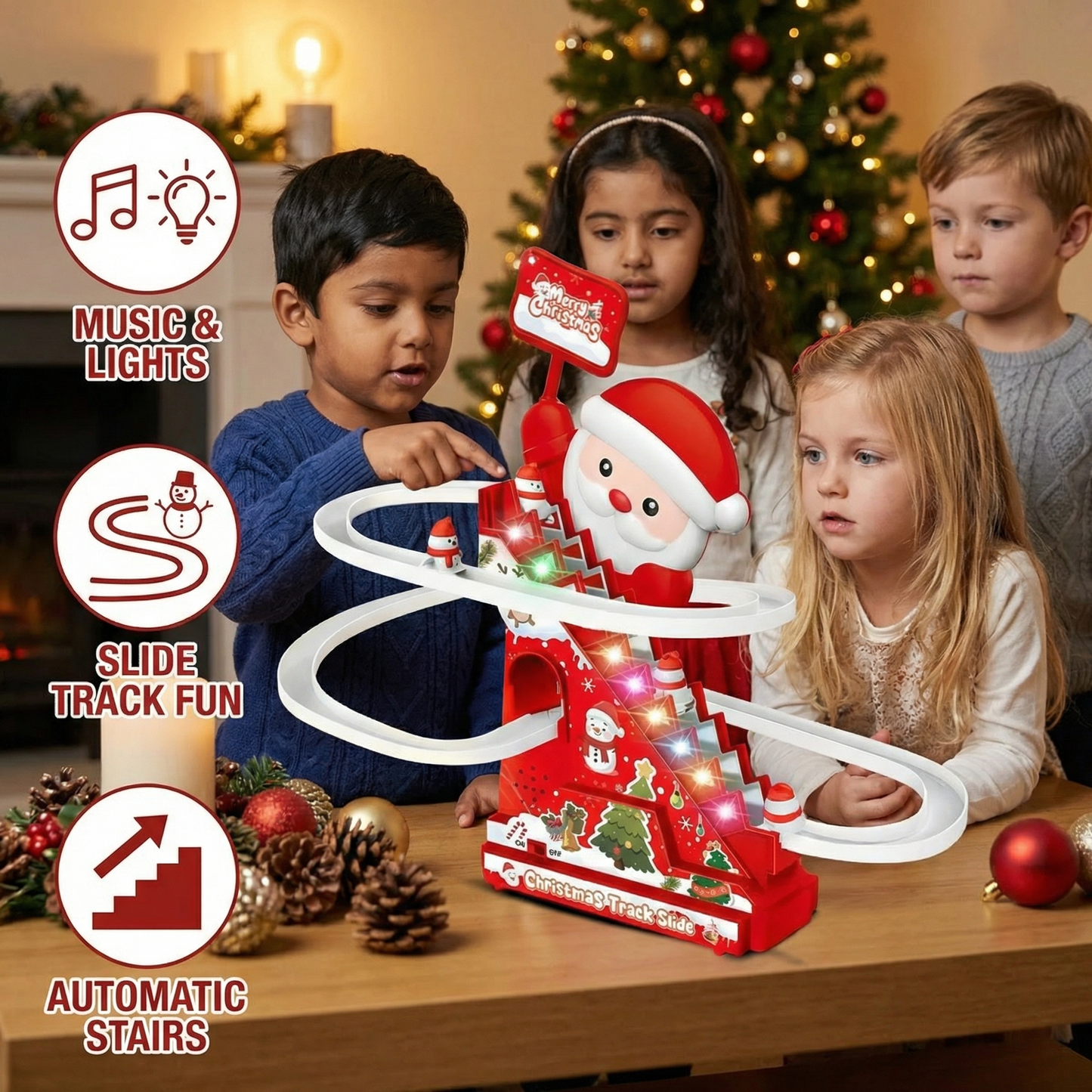 Santa Claus Slide Roller Coaster Fun